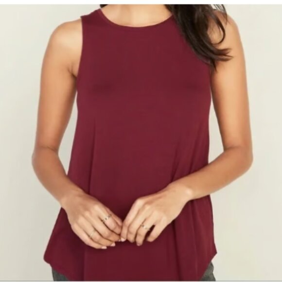 Old Navy Luxe Tank Top Burgandy Size Medium - Picture 2 of 5
